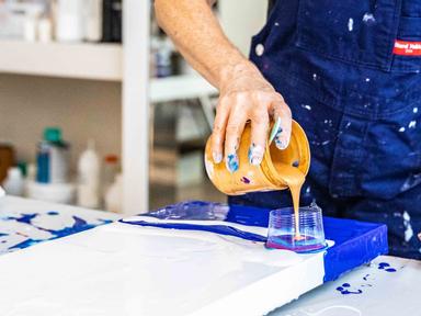 Acrylic-pouring is the art of being in the moment and capturing something in time - a snapshot of the creative experienc...