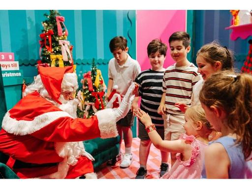 Follow the festive fun at Santaland, where your little ones can climb aboard the Santaland Express for a twinkling train...