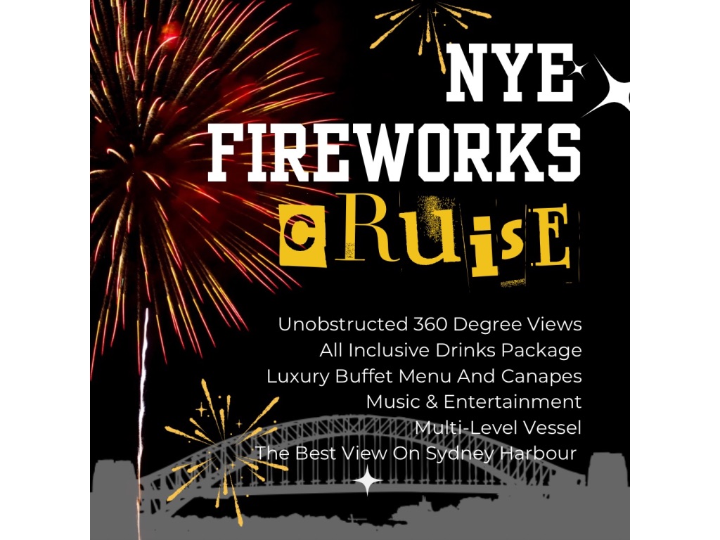 NYE Firworks Cruise Party 2024 | What's on in Sydney