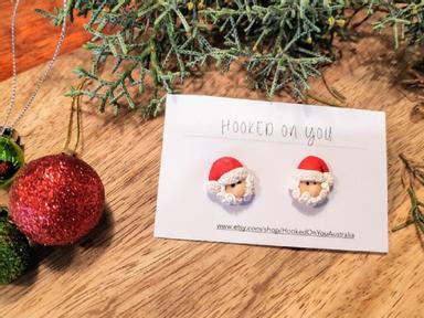 Make Santa Stud Earrings Learn how to create your very own polymer clay Christmas earrings!