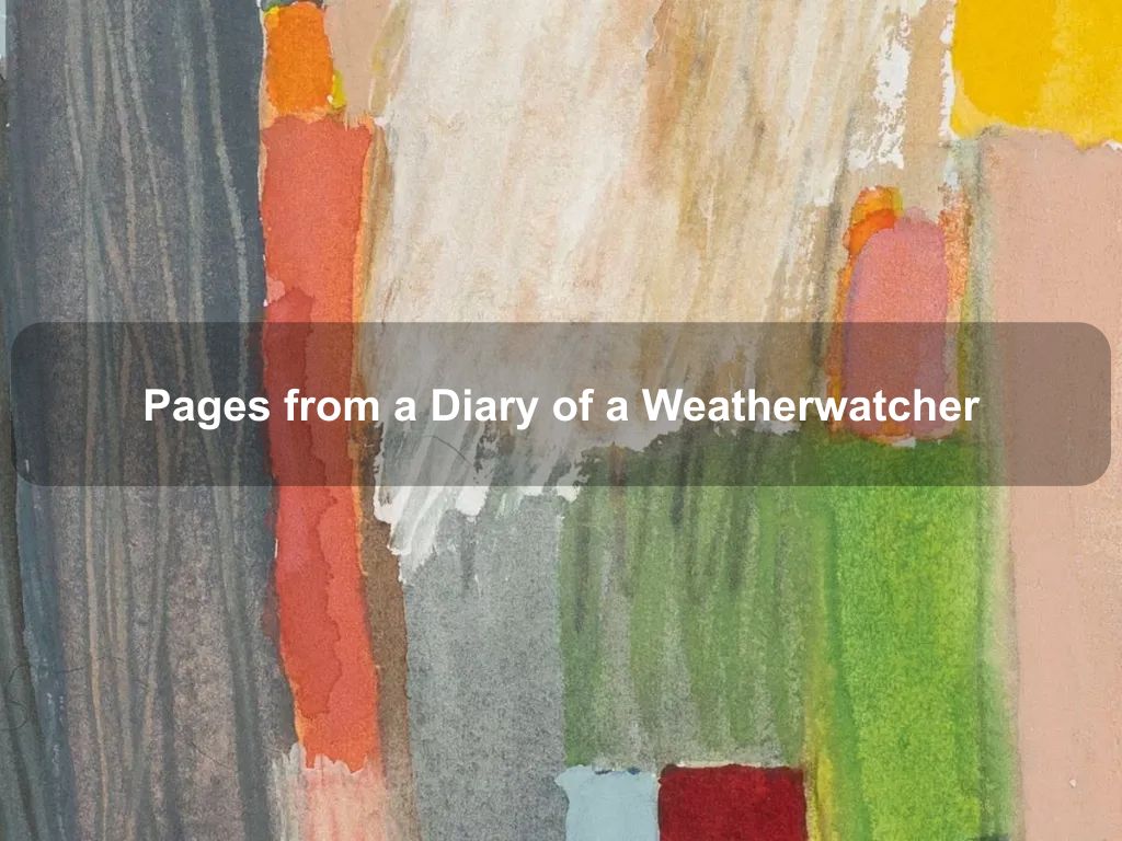 Pages from a Diary of a Weatherwatcher | Di Broomhall 2025 | What's on in Griffith