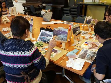 Develop your painting skills in a fun and social environment.Art classes run every second week on Wednesdays from 1pm to...