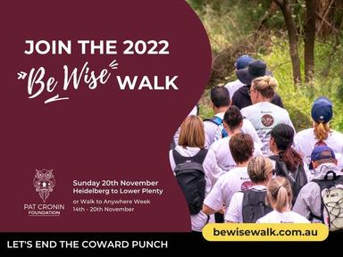 Join us as we walk to End the Coward Punch and remember Pat.