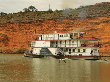 Enjoy a relaxing cruise down the Murray River past Murray Bridge, Tailem Bend, Wellington and across Lake Alexandrina to...