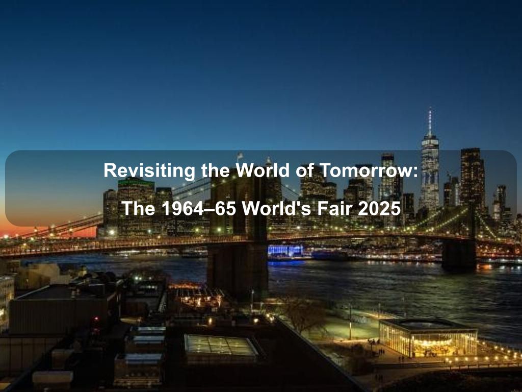 Revisiting the World of Tomorrow: The 1964-65 World's Fair 2025 | What's on in Manhattan NY