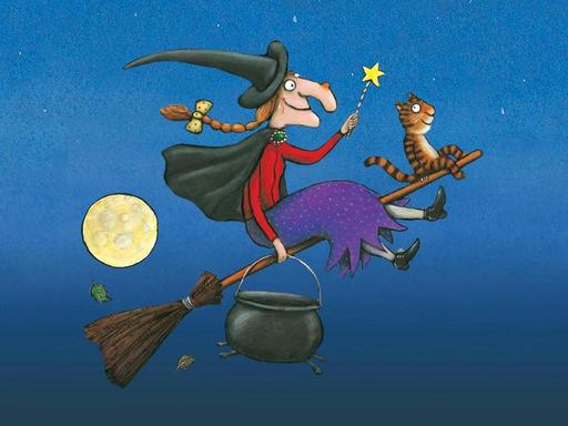 How the cat purred and how the witch grinned, as they sat on their broomstick and flew through the wind… The witch and h...