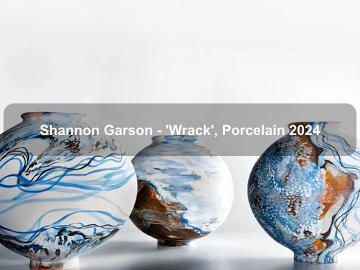 Inspired by a trip to an ancient Tasmanian rock shelf of tessellated pavement, ceramic artist Shannon Garson captures the constant rhythmic push and pull of the wrack zone - the boundary space between land and sea