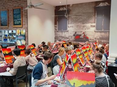 Sip n Dip Brisbane North offers affordable art classes for novice artists- experienced artist- or those looking for a fu...