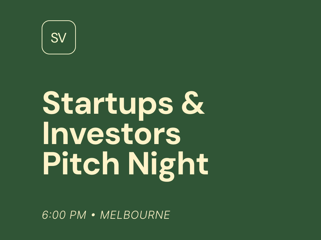 Startups and Investors Pitch Night in Melbourne 2026 | What's on in Richmond