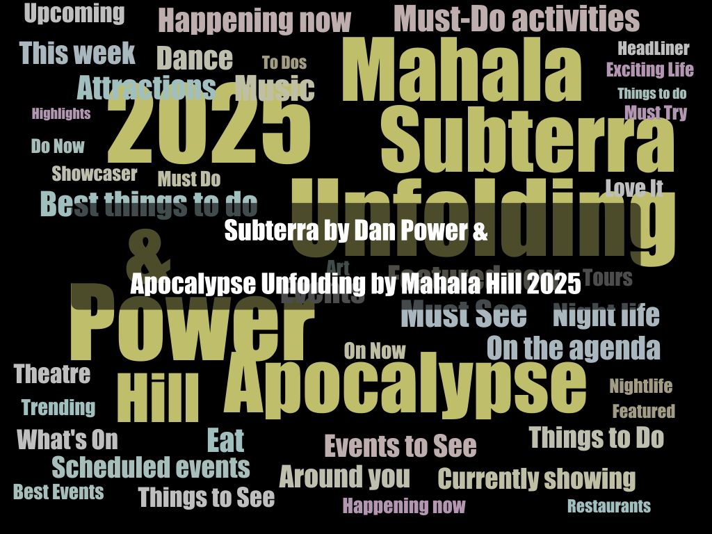 Subterra by Dan Power & Apocalypse Unfolding by Mahala Hill 2025 | What's on in Fyshwick