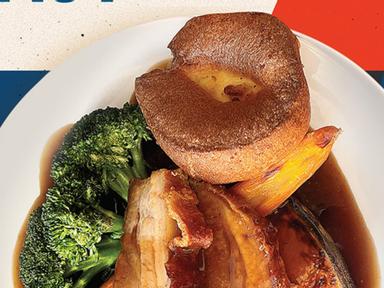 Nothing says it's Sunday quite like a classic pub roast. For $29 indulge in a delicious pork, beef or vegetable roast. O...