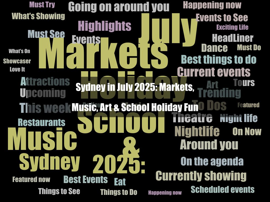 Sydney in July 2025: Markets, Music, Art & School Holiday Fun | UpNext Sydney in July 2025: Markets, Music, Art & School Holiday Fun | UpNext
