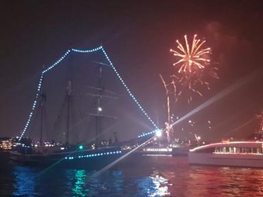 Watch the spectacular fireworks in Sydney Harbour sailing on a tall ship. Experience the Sydney Harbour Lights, 9pm fire...