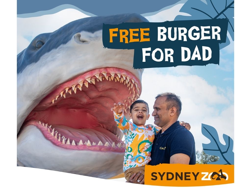 Sydney Zoo Celebrates Fathers Day with Free Burgers! 2025 | What's on in Bungarribee