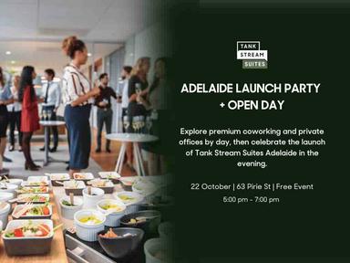You're invited to celebrate the launch of our brand new Tank Stream Suites Adelaide office, Level 1 & 2/63 Pirie St, Adelaide. You're invited to celebrate the launch of our brand new Tank Stream Suites Adelaide office, Level 1 & 2/63 Pirie St, Adelaide.