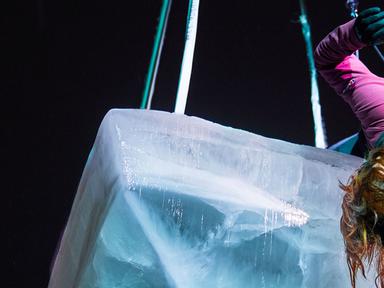 A colossal block of ice suspended above Sydney Harbour. On it- a woman alone. Isolated on this frozen world- the woman s...