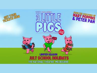 A brand-new season of the classic fable The 3 Little Pigs is coming back to the stage this July school holidays! A brand-new season of the classic fable The 3 Little Pigs is coming back to the stage this July school holidays!