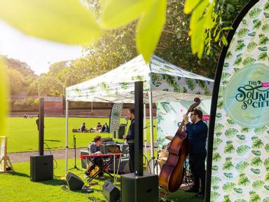 Pull up a rug in Brisbane's biggest sub-tropical backyard- relax and and listen to smooth- jazzy tunes at The Sound Soci...