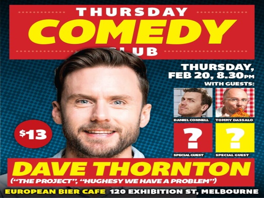 Thursday Comedy Club Dave Thornton and Special Guests 2020 | Melbourne