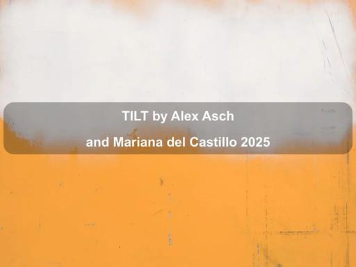 TILT is the final exhibition in a two-year collaboration between artists Alex Asch and Mariana del Castillo