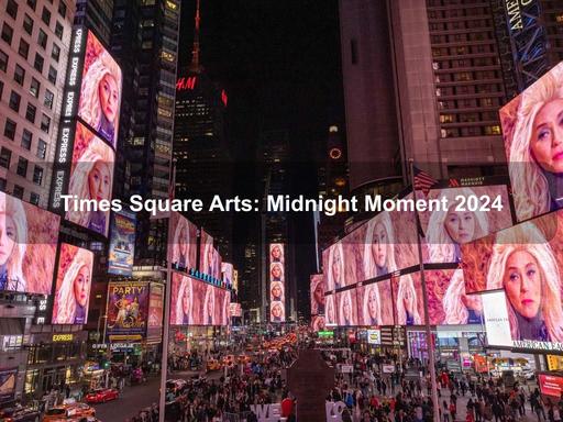 Every night from 11:57pm to 12am, billboards throughout Times Square display digital artworks.