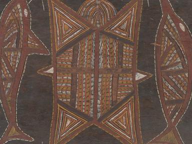 Transitions' charts the evolution of Aboriginal art from 1940s to the present through early bark painting representatio...