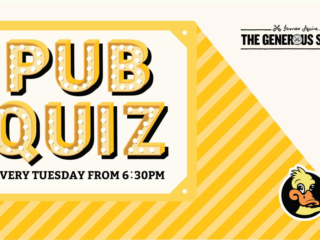 Tuesday Pub Quiz at The Generous Squire 2022 | Perth