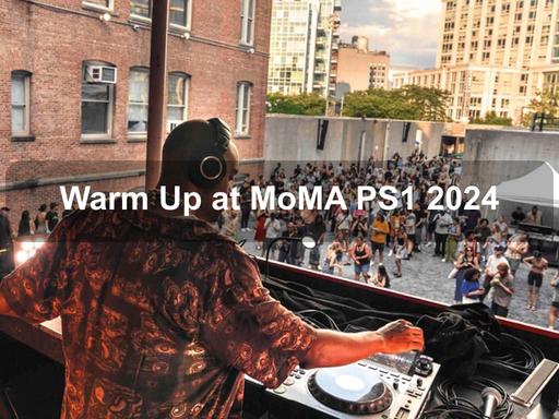 MoMA PS1's summer concert series features an array of live and electronic music performances. Audience members can view exhibits between sets.