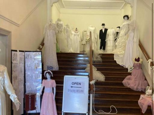 A beautiful Wedding Display Through the Ages currently on exhibit in the Mannum Institute.A private collection from one ...