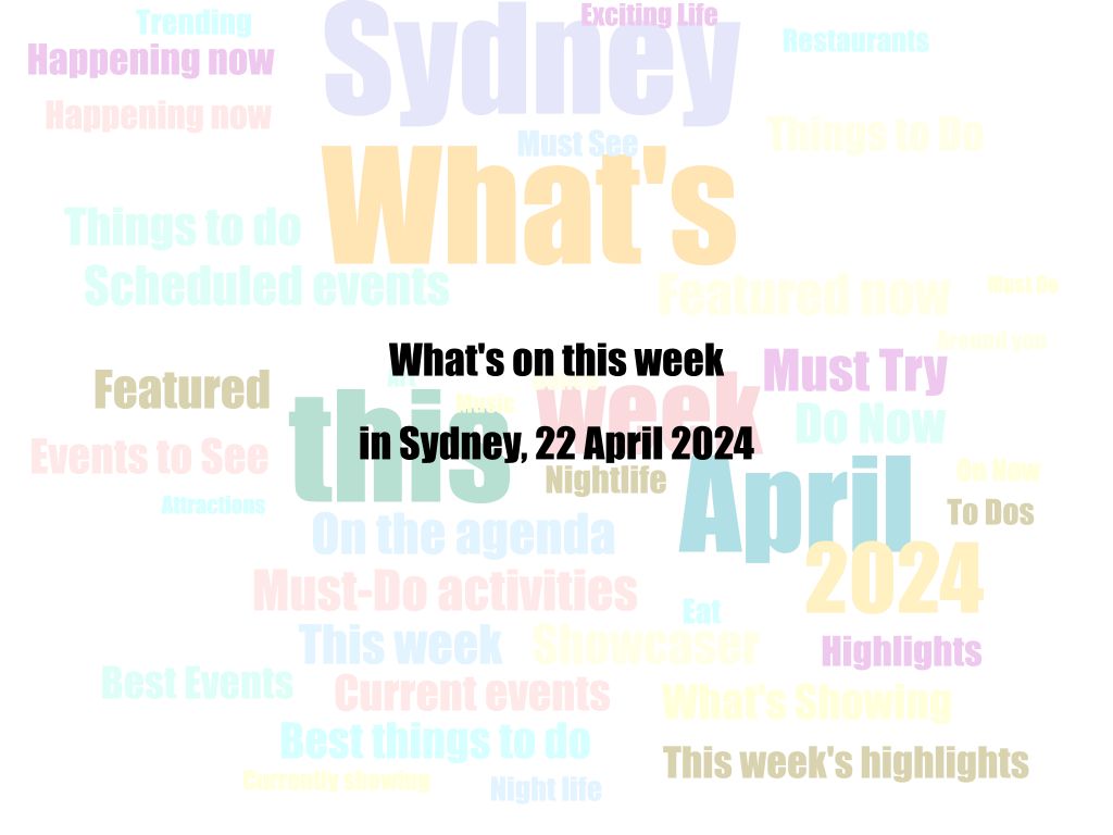What's on this week in Sydney, 22 April 2024 | UpNext