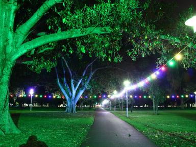 Over 200 colour-changing LED Festoon Lights will be installed along the North-South and East-West paths of Whitmore Squa...