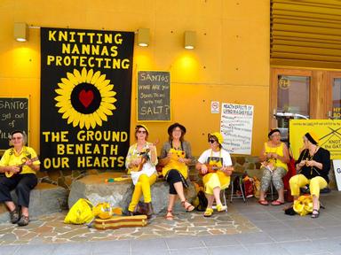 Come and join the Nannalution!The Knitting Nannas Against Gas and Greed (KNAG) colourfully sit- knit- and peacefully pro...