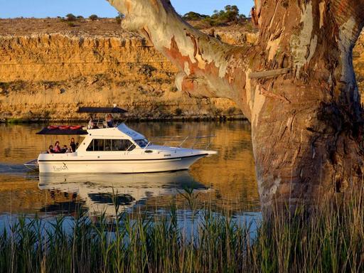 Discover the breathtaking beauty of the River Murray on Rivergum Cruises' Yarra Cliffs Cruise. Departing from the Waiker...