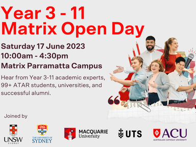 We invite Year 3-11 students for an informative day featuring 20+ free seminars on the OC Test, Selective Test, HSC Subject Selection, ATAR & Scaling, and university entry.